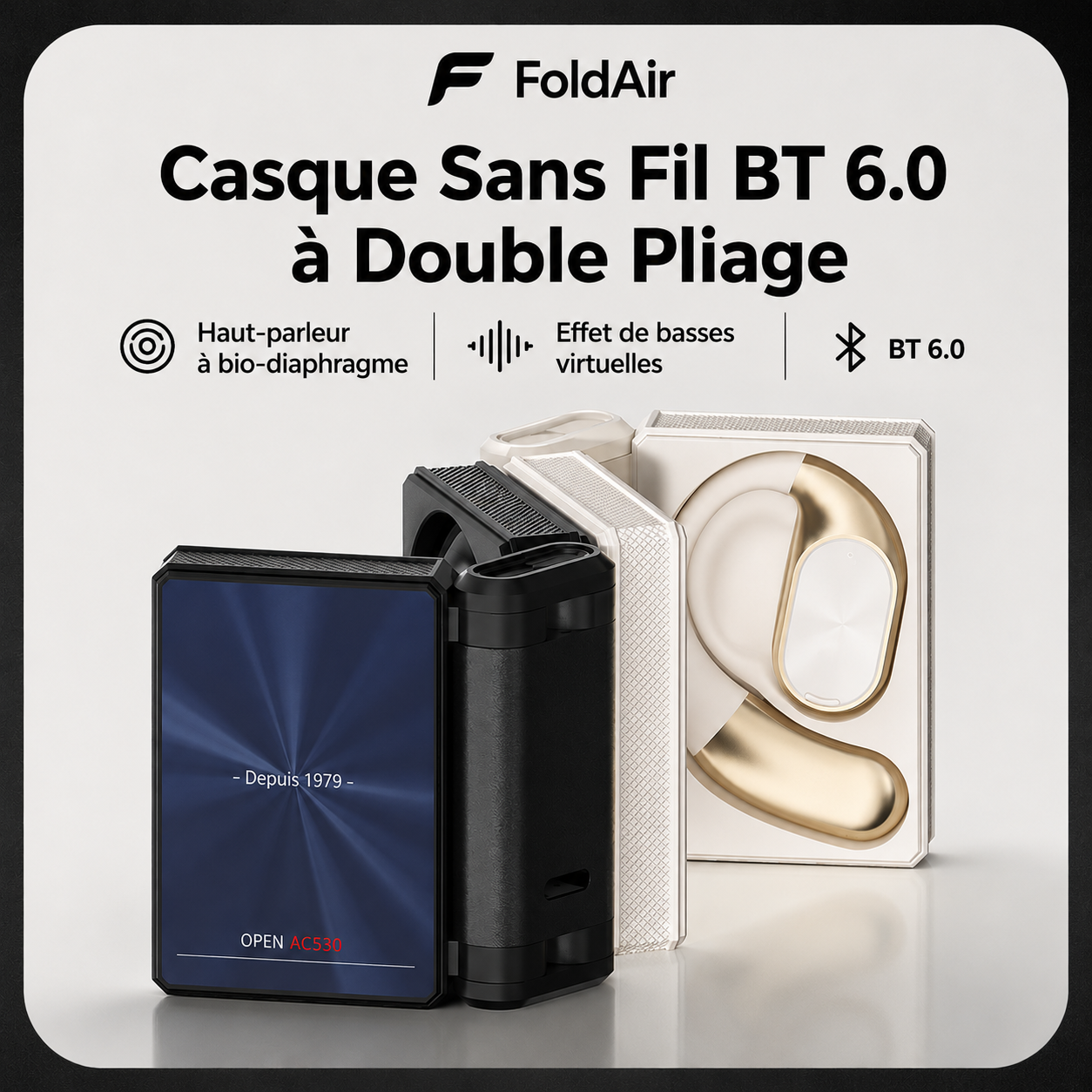 Écouteurs open-ear FoldAir